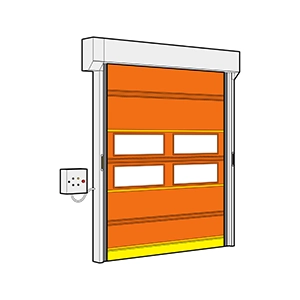 Orange curtain PE01
