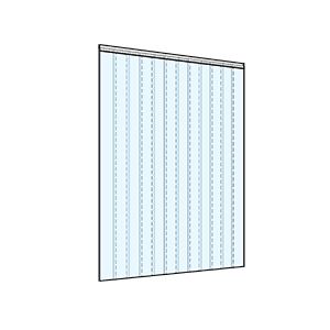 Red PVC strip