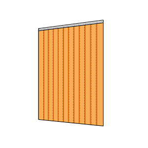 Blue PVC strip