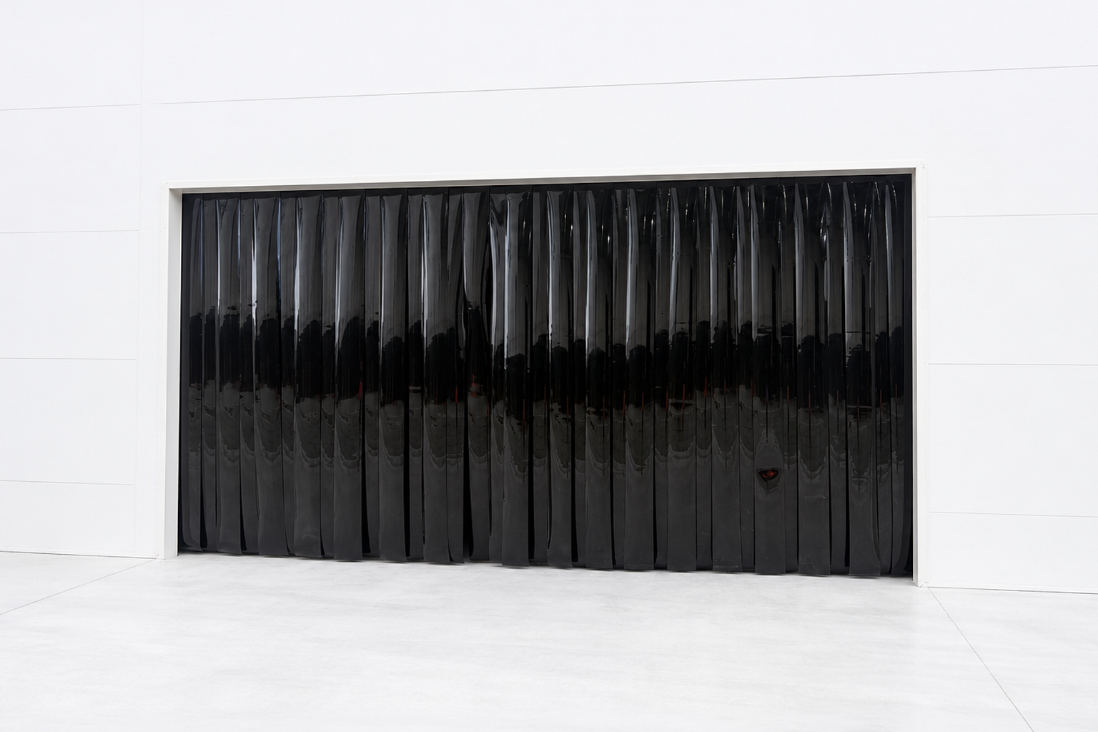 Black PVC strip curtain